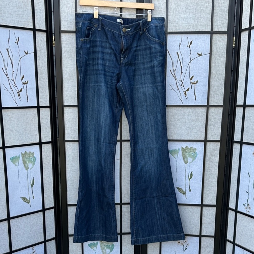 CAbi Women's Dark Blue Flare Jeans